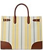 Lauren Ralph Lauren Striped Canvas Extra-Large Devyn Tote Bag - Image 1