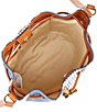 Color:Atlantic Stripe/Indigo/LRN Tan - Image 4 - Striped Medium Andie Drawstring Bucket Bag