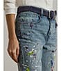 Lauren Ralph Lauren Paint Splash Tapered Ankle Boyfriend Jeans, Color:Alicia Wash - Image 4