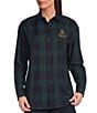 Lauren Ralph Lauren Twill Plaid Point Collar Long Sleeve Top - Image 1