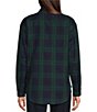 Lauren Ralph Lauren Twill Plaid Point Collar Long Sleeve Top - Image 2