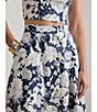 Lauren Ralph Lauren Two-Tone Floral Print Button Front Coordinating Linen Midi Skirt, Color:White/Navy - Image 7