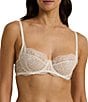 Color:Ivory - Image 1 - Unlined Full-Coverage Lace Bra