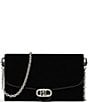 Lauren Ralph Lauren Velvet Medium Adair Crossbody Bag, Color:Black - Image 1