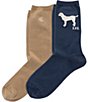 Lauren Ralph Lauren Vizsla Dog Crew Sock, 2 Pack - Image 1