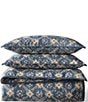 Color:Indigo Blue - Image 2 - Walker Geometric Motif Cotton Comforter Set