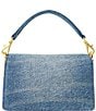 Lauren Ralph Lauren Washed Denim Small Tayler Crossbody Bag, Color:Sunset Indigo Wash/Lauren Tan - Image 2