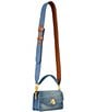 Lauren Ralph Lauren Washed Denim Small Tayler Crossbody Bag, Color:Sunset Indigo Wash/Lauren Tan - Image 4