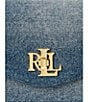 Lauren Ralph Lauren Washed Denim Small Tayler Crossbody Bag, Color:Sunset Indigo Wash/Lauren Tan - Image 5