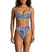 Lauren Ralph Lauren Watercolor Tile Notch Underwire Bra Swim Top - Image 3