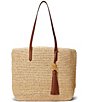 Lauren Ralph Lauren Whitney Medium Straw Tote Bag - Image 1