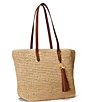 Lauren Ralph Lauren Whitney Medium Straw Tote Bag - Image 4