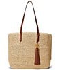 Lauren Ralph Lauren Whitney Medium Straw Tote Bag - Image 1