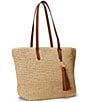 Lauren Ralph Lauren Whitney Medium Straw Tote Bag - Image 3