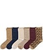 Lauren Ralph Lauren Women's Leopard & Floral Socks, 6 Pack - Image 1