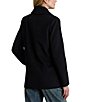 Lauren Ralph Lauren Wool Blend Notch Collar Long Sleeve Button Front Double Breasted Peacoat, Color:Regal Navy - Image 2