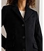 Lauren Ralph Lauren Wool Blend Notch Collar Max Single Button Fit & Flare Coat, Color:Black - Image 4