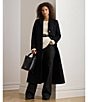 Lauren Ralph Lauren Wool Blend Notch Collar Max Single Button Fit & Flare Coat, Color:Black - Image 5