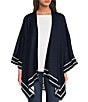 Lauren Ralph Lauren Wool Border Ruana - Image 1