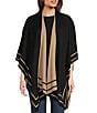 Lauren Ralph Lauren Wool Border Ruana - Image 1