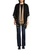 Lauren Ralph Lauren Wool Border Ruana - Image 3
