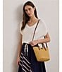 Lauren Ralph Lauren Brie Medium Straw Tote Bag, Color:Natural - Image 5