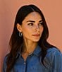 Lauren Ralph Lauren Silver Thin Hoop Earrings - Image 4
