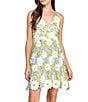 Layered With Love Gabriella 3D Floral Lace V Neck Sleeveless A-Line Mini Dress, Color:Garden Party - Image 1