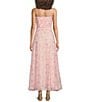 Layered With Love Griffin V-Neck Ruched Bodice Floral Chiffon Aline Tea Length Dress, Color:Falling Flowers - Image 2