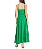 Layered With Love Jacquard Stripe V Neck Sleeveless Front Bow A-Line Maxi Dress, Color:Kelly Green - Image 2