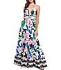 Layered With Love Lily V-Neck Smocked Printed Cotton Poplin Maxi Dress, Color:Palm Oasis - Image 1