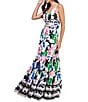 Layered With Love Lily V-Neck Smocked Printed Cotton Poplin Maxi Dress, Color:Palm Oasis - Image 3