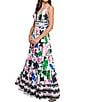 Layered With Love Lily V-Neck Smocked Printed Cotton Poplin Maxi Dress, Color:Palm Oasis - Image 4