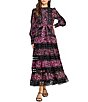 Layered With Love Lindsay Printed Long Sleeve Maxi Dress - Image 1
