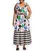 Layered With Love Plus Size Printed Ruffle Maxi Dress, Color:Palm Oasis - Image 1