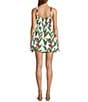 Layered With Love Poplin Floral Print Square Neck Sleeveless Bubble Hem A-Line Mini Dress, Color:Palm Royale - Image 2