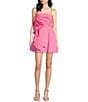 Layered With Love Poplin Square Neck Sleeveless Rosette A-Line Mini Dress, Color:Pink Carnation - Image 1