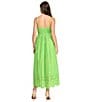 Layered With Love Poppy Square Neck Empire Waist Cotton Eyelet Maxi Dress, Color:Green - Image 2