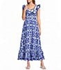 Layered With Love Tile Print Maxi Dress - Image 1