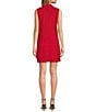 Le' AL.X 3D Rosette Round Neck Sleeveless Mini Shift Dress - Image 2