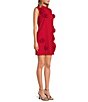 Le' AL.X 3D Rosette Round Neck Sleeveless Mini Shift Dress - Image 3