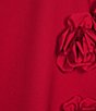 Le' AL.X 3D Rosette Round Neck Sleeveless Mini Shift Dress - Image 5