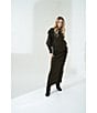 Le' AL.X Alpaca Wool Blend Knit Fringed High Rise Pencil Sweater Coordinating Maxi Skirt, Color:Hunter Green - Image 5