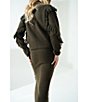 Le' AL.X Alpaca Wool Blend Knit Fringed High Rise Pencil Sweater Coordinating Maxi Skirt, Color:Hunter Green - Image 7