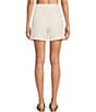 Color:Off White - Image 2 - Coin Pocket High Rise Pleated Trouser Shorts