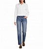 Le' AL.X Collared Long Sleeve Button Front Top - Image 3