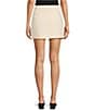 Color:Pearl - Image 2 - Coordinating High Rise Pocketed Mini Wrap Skirt