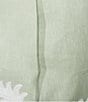 Le' AL.X Embroidered Linen High Rise Tie Waist Pocketed Trouser Coordinating Shorts, Color:Seaglass - Image 4