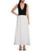 Color:White - Image 3 - Coordinating Linen A Line Maxi Skirt