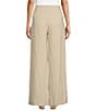 Color:Birch - Image 2 - Coordinating Linen High Rise Flared Leg Pleated Trouser Pants
